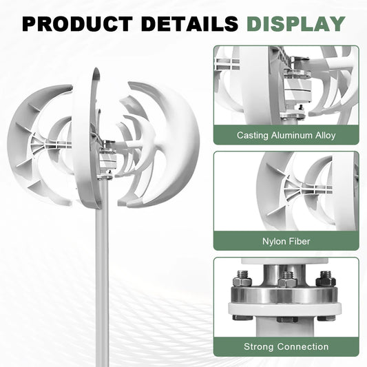 3000W Wind Turbie Generator 12V 24V 48V With Free MPPT Controller PV Solar Panel Off Grid System Free Energy 220V For Home