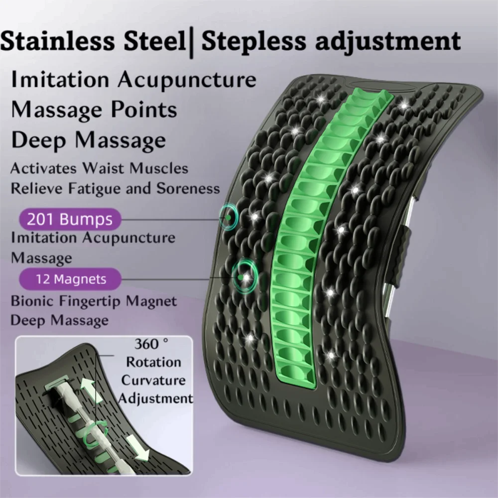 12 Magnets Lumbar Vertebrae Relaxer Humpback Correction Traction Back Massager Shaping Stretching Back Stretcher Waist Support
