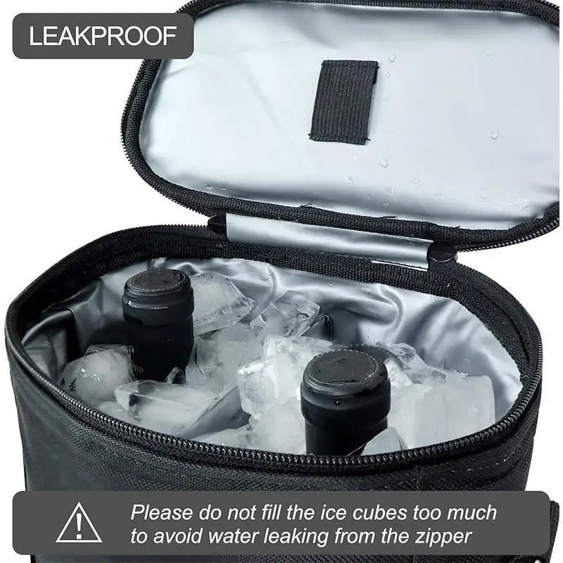 -Wine Bottle Bag Soft Cooler Wine Bottle Insulated Bag For Wine Thermal Outdoor Bag For Travel Carrier Tote Wine Glass