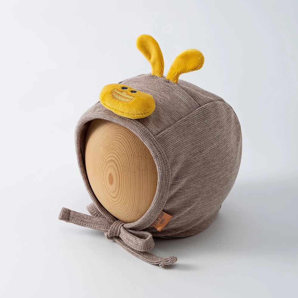 Baby Hat 3-16M Baby Caps Cartoon Duck Girls Ear Protection Hat Autumn Warm Toddler Fetal Cap