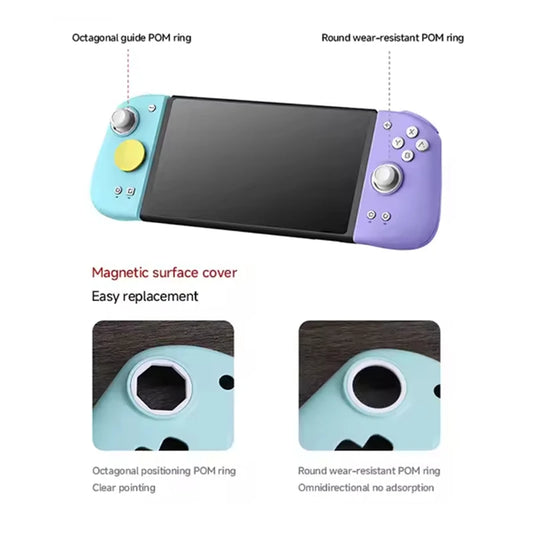 MOBAPAD Gamepad M6/M6 HD Gemini 2 Game Controller,Joypad with Hall Joystick Left Right Handle Grip Console for Switch NS OLED