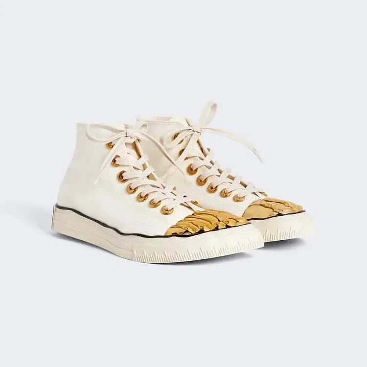 Men's and Women's Gold Toed Board Shoes, Adult Lace Up Flat Cloth Shoes, High-end Street Dance Stage Performance Shoes