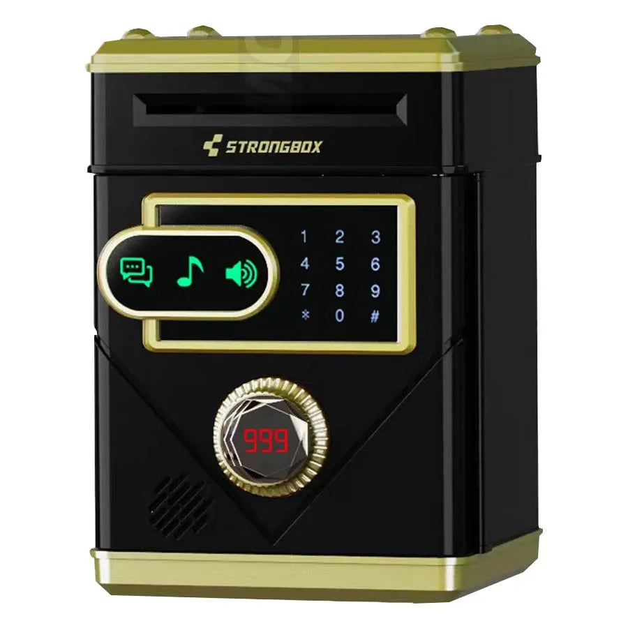 Electronic Touch Screen Piggy Bank Safety Password Mini Intelligent Music Counting Money Coin Bank ATM Banks Toys For Kids Gift