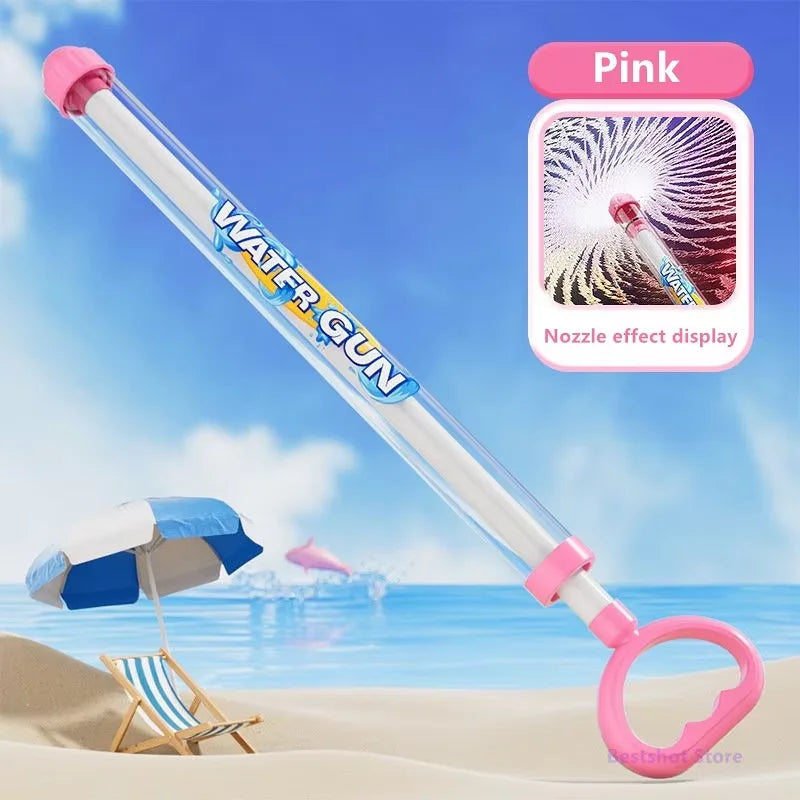 Pull-Type Water Gun, Clear Tube Squirt Shooter, Summer Water Toy for Beach, Pool, Drifting & Outdoor Party Activities