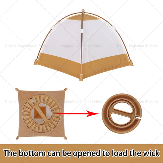 Camping Simulation Small Tent Model Removable Toy Decoration Camping Tent Lampshade Creative Scene Props Display Decoration