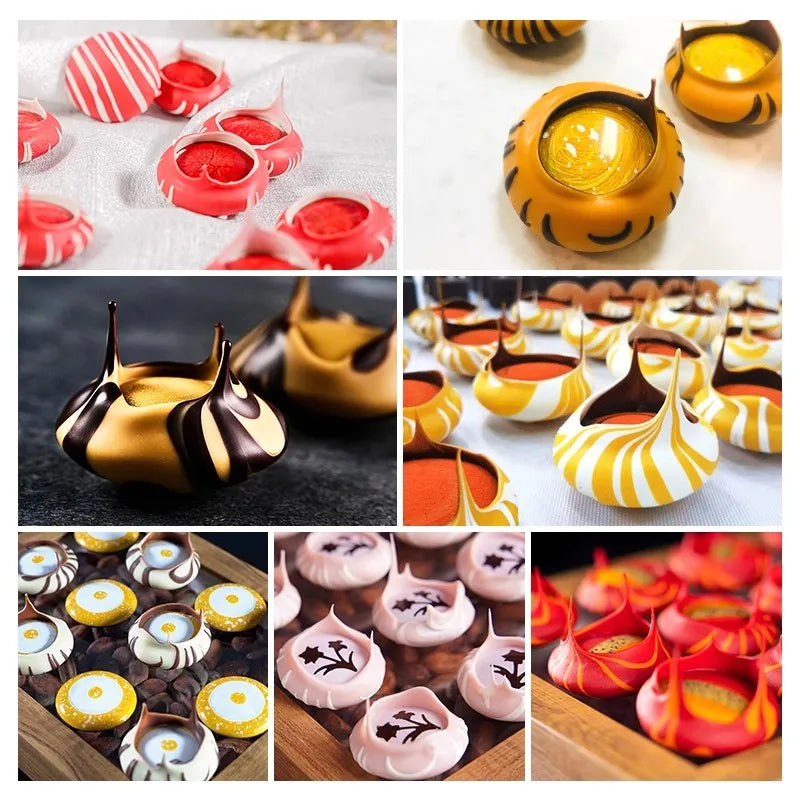 Chocolate Mold 15 Cavity Polycarbonate Chocolate Moulds Volcano Candy Bonbons Forms Confectionery Baking Tools φ1.58"xH0.24"