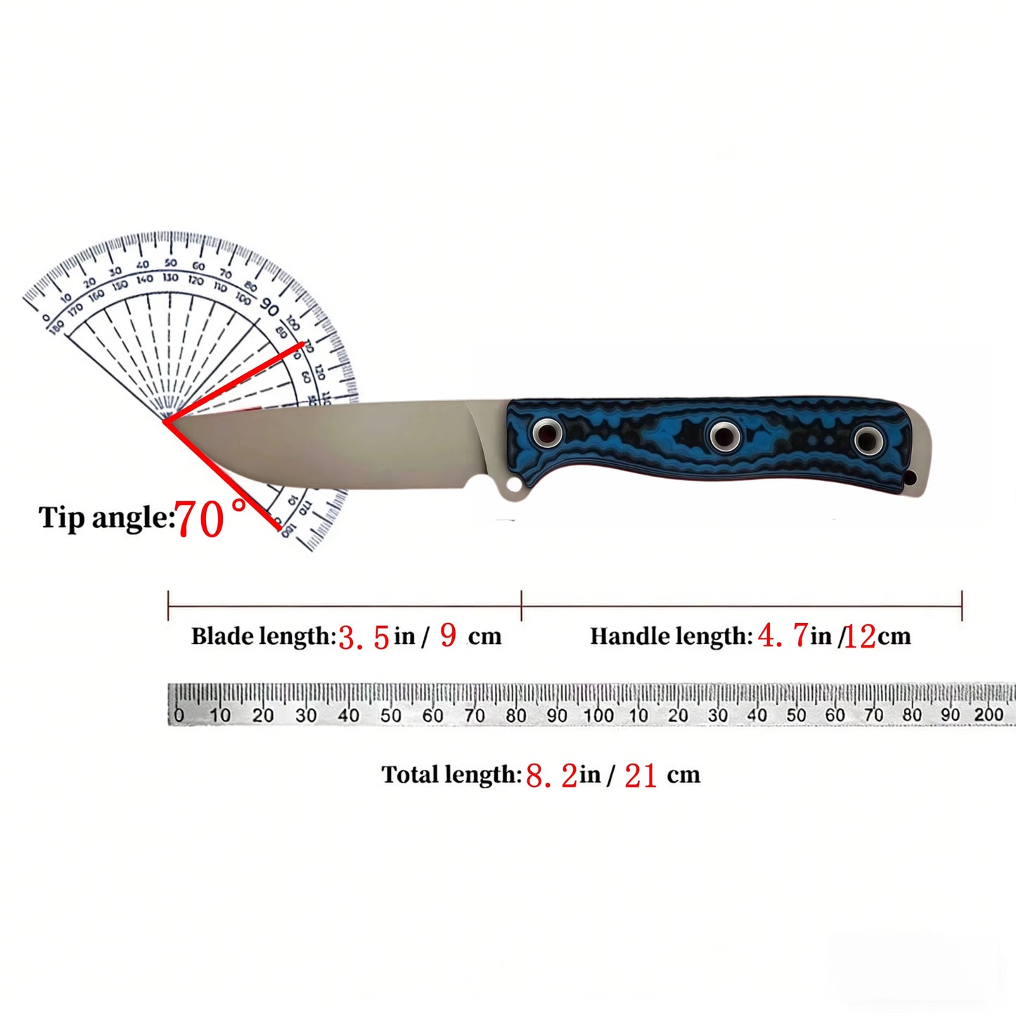 New Outdoor Camping Fixed Knife VG10 Steel High Hardness Camping Hiking Fishing Convenient Tool