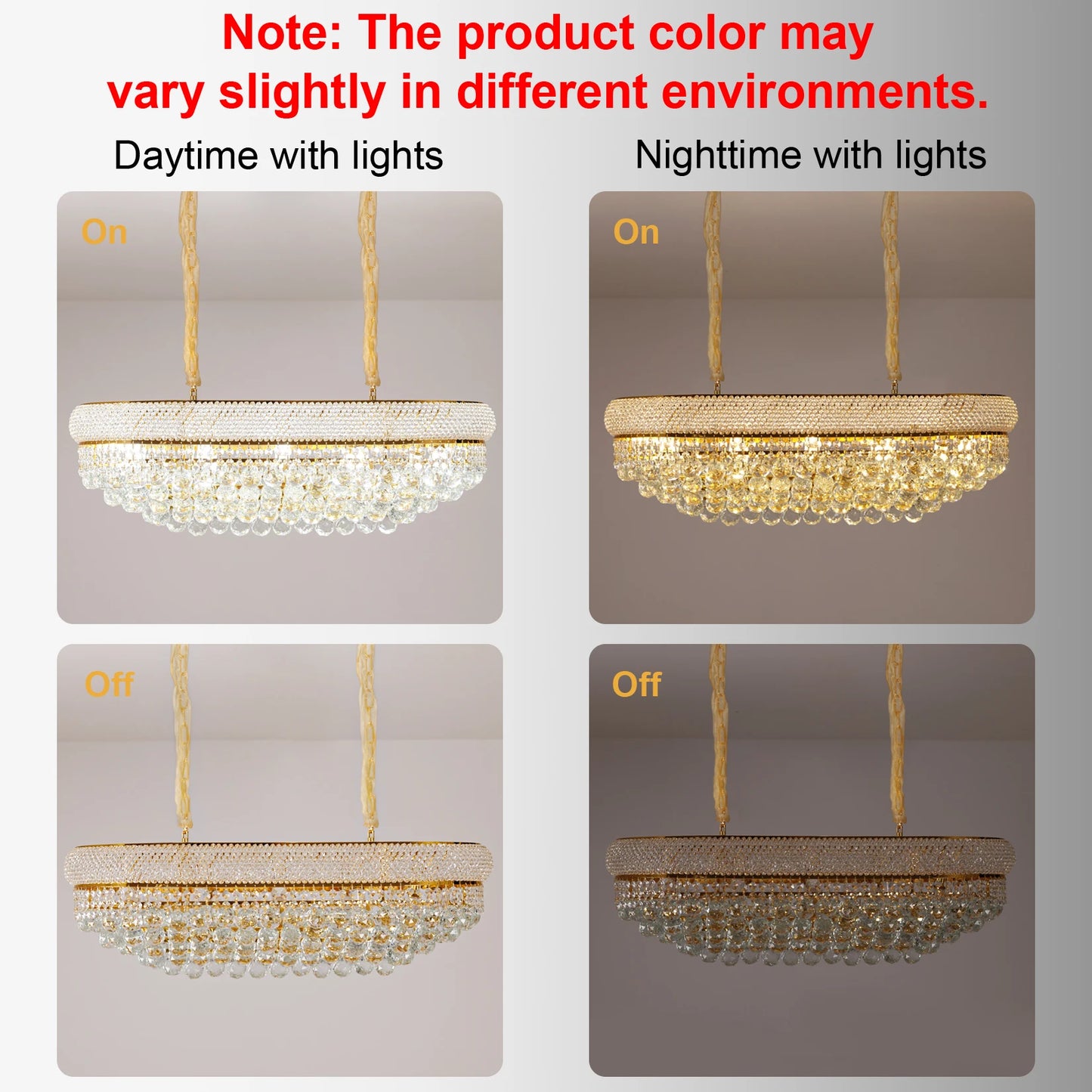 Luxury Ceiling Light: Empire Gold Ceiling Light Fixtures 10 Lights Rectangular Crystals Chandelier Over Long Dining Table, for Kitchen Islands, 3 Colors Temperature