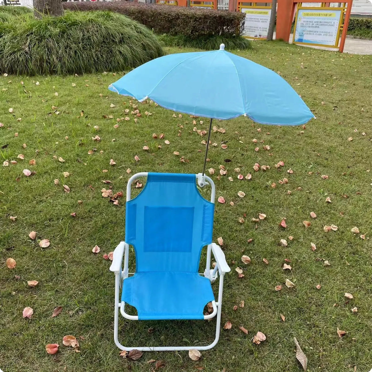 Baby Beach Chair Portable Children's Folding Chair with Umbrella Waterproof Sun Shade for Kids Kindergarten Outdoor Pool Garden