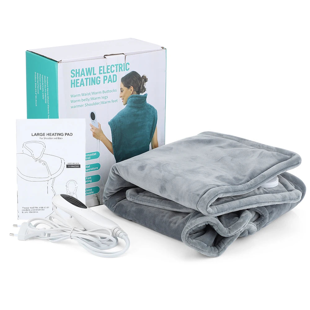 60*90cm Electric Shoulder Heating Pad Wrap Vest for Neck Winter Body Warmer Whole Back Pain Relief Fatigue Neck Massager Brace