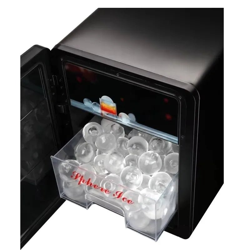 Counter Top Home Sphere Ice Machine Crystal Ice Ball 4Pcs Per Cycle 160Pcs and 10Kgs Per Day for Cocktails Drinks Whiskey