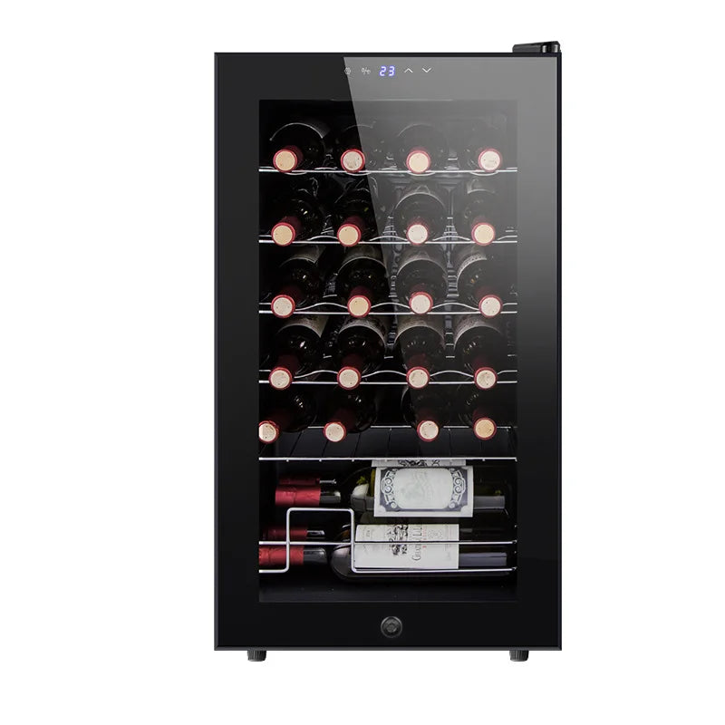 24 Bottle Wine Cooler, Compressor Cooling Wine Fridge, Constant Temperature Wine Cabinet with Air Cooling for Home Use