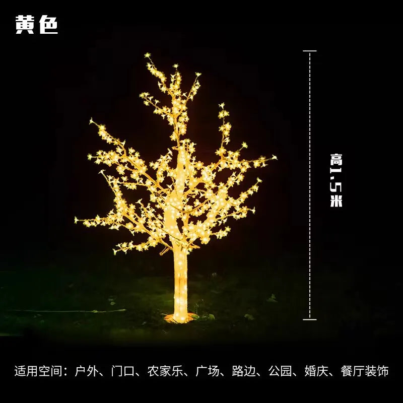Cherry Blossom LED Christmas Tree Lights 480/576pcs Set 1.5m/5ft Height Indoor And Outdoor Decorative Lighting
