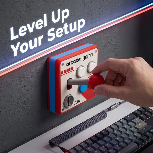 Retro Game Console Joystick Switch Creative 3D Decoration Arcade Panel 3D Printing Panel Socket Control Decorationgift Toys