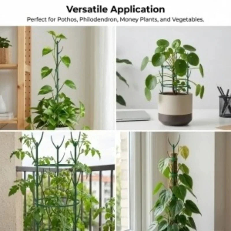 Potted Plant Support Piles Stackable Gardening Green Support Frame Climbing Vine Bonsai Fixing Rods Stakes Holder Support Racks