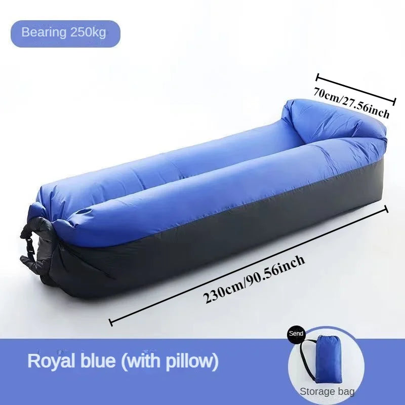 Lazy Foldable Portable Inflatable Lounger Comfort Camping Inflatable Sofa Outdoor Waterproof Air Mattress Beach LeisureFurniture
