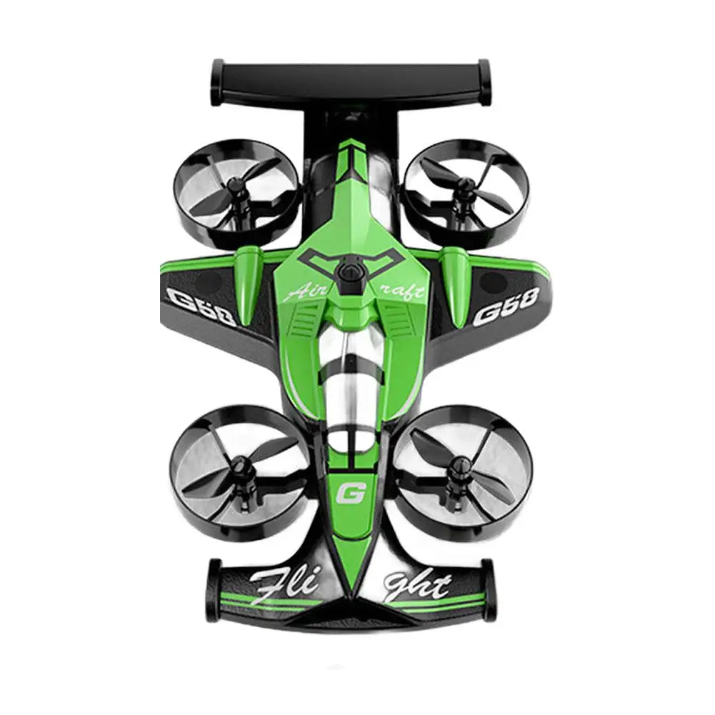 2-in-1 RC Flying Stunt Car & Drone With Headless Mode LED Lights High-Speed Ground Drifting One-Key 360° Flips For Kids