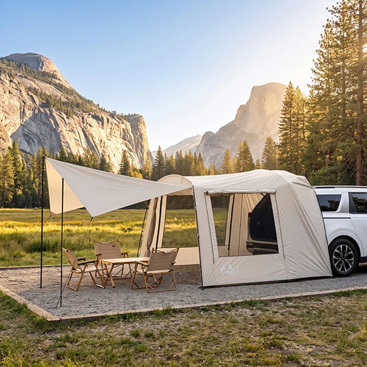 Lohascamping Car box docking tent Portable Waterproof SUV Tail Tent 3-4 people Dome tent Sunshade Tunnel style tent,Large tent,