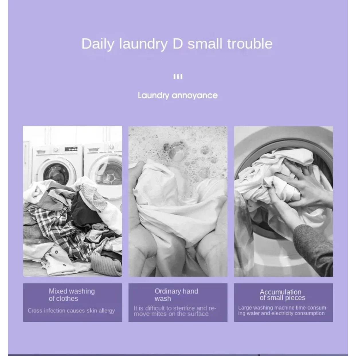 8L Mini Foldable Washing Machine with Spin Dryer Collapsible Portable Washer for Socks Underwear Panties Small Household Laundry