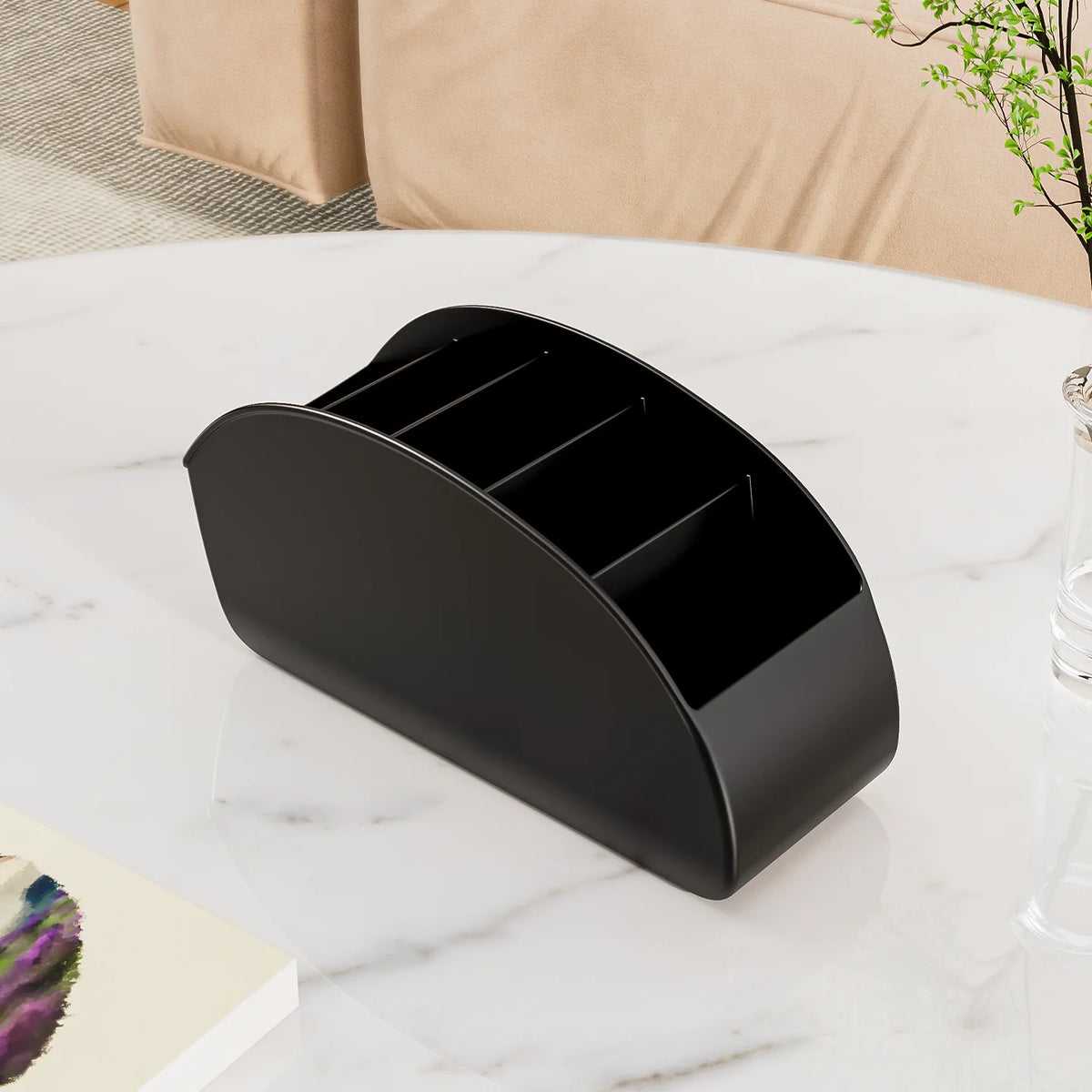 1pc Control Holder - Remote Caddy Tray Organizer for TV, Media Players, Pens, Space-Saving Desktop & Bedside Table Organizer