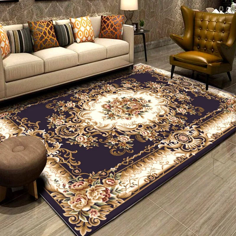 European Style Retro Court Rug Carpet Bohe Classical Mats Floor Mat Commercial Household Living Room Carpet Bedroom Beautiful