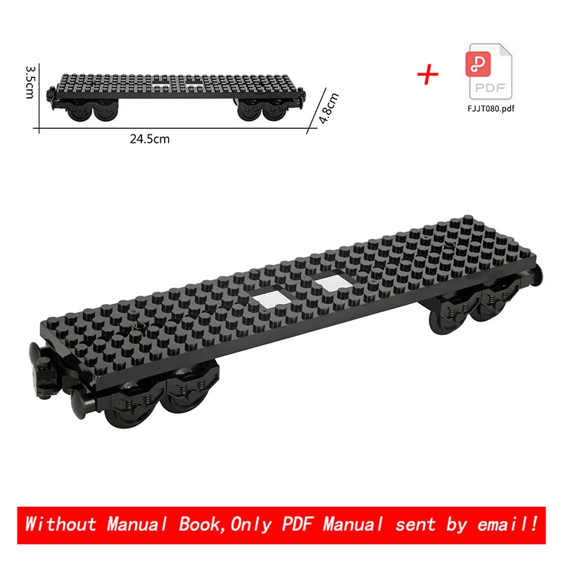 2025 New MOC City Creative Idea 6 * 28 dark grey train base Building Block Bricks Kids DIY High-tech Creative Toy