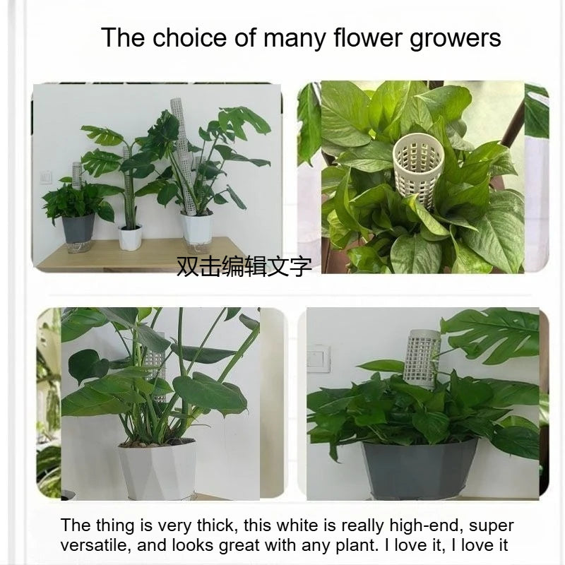 6pcs White Modular Vertical Plant Columns - Interlocking Panels for /Outdoor Climbing Vines, Herbs, Ivy,Clematis - Easy Assembly