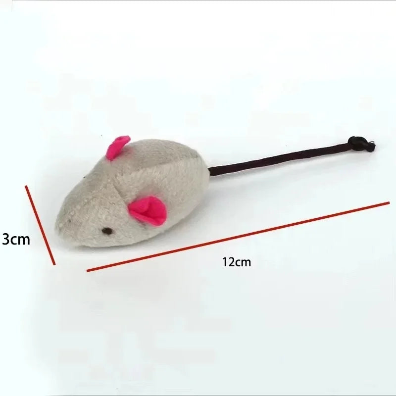 Interactive Catnip-Filled Rattle Mouse Toy for Cats Pretend Fur Design Pre-filled with Catnip for Enhanced Play Pet Game