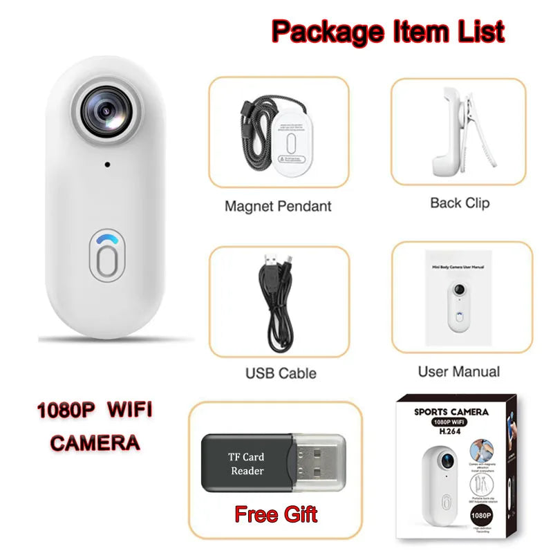 4K HD Motorcycle Mini Recorder Finger WIFI Action Camera Lightweight POV Motorcycle Road Sport Cam Bicycle Vlog Pet Body Camera