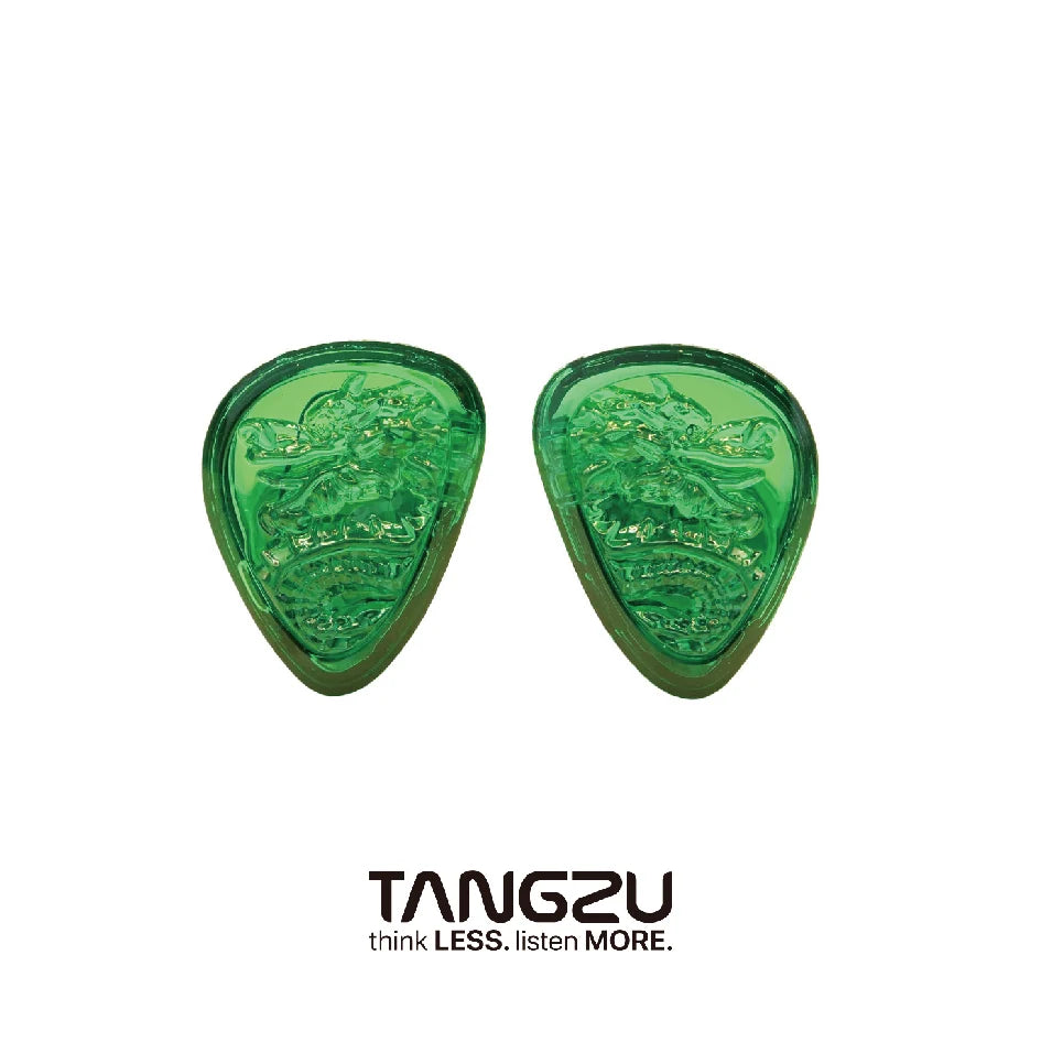 Tangzu Waner 2 Jade Dragon Edition 10mm PET Single Dynamic Driver In-Ear Headphones, with Silicone Storage Bag