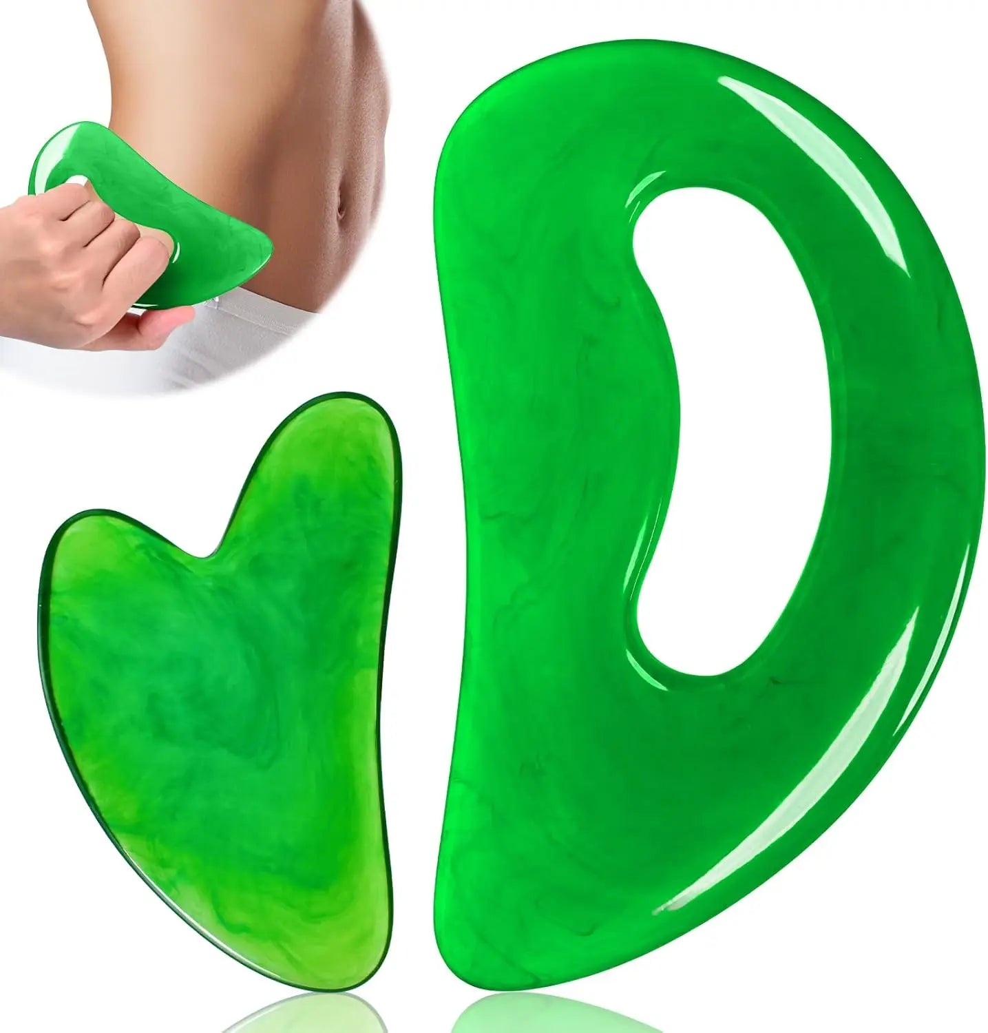 Resin Body Gua Sha Massage Tool Neck Back Massager Body Leg Foot Guasha Scraping Acupuncture Tool Resin Guasha Board