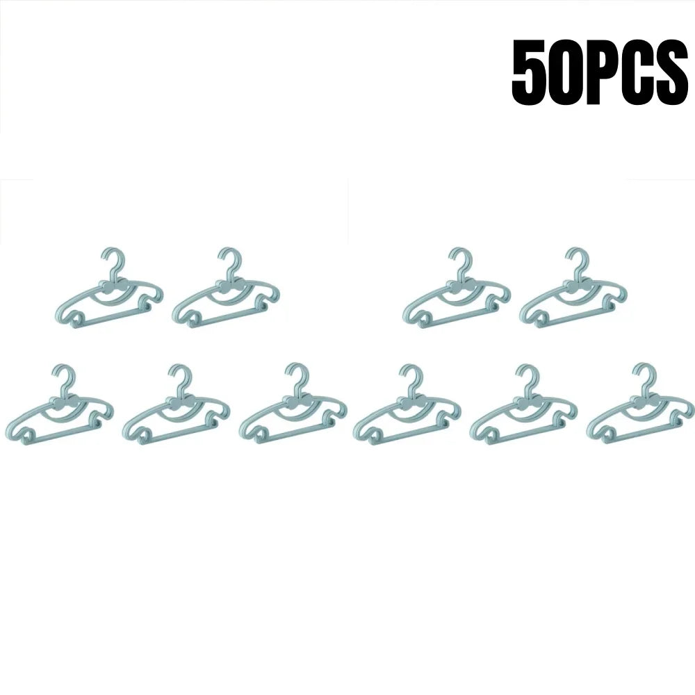 5-50pcs Baby Hangers Plastic Kids Clothes Storage Hanger for Nursery