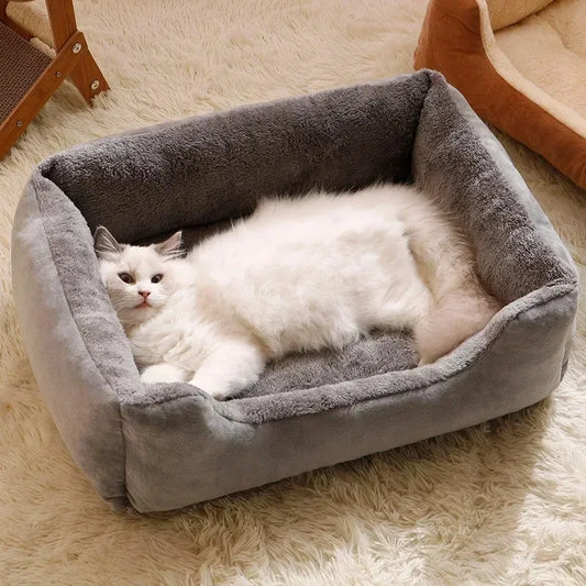 Bed for Cats Pet Products Cushions Kitten Winter Accessories Dog All Houses Supplies Things Accessory Habitats Basket House Beds