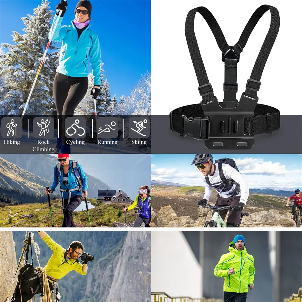 Camera Phone Chest Mount Laptop Harness Phone Holder Strap Clip POV Holder for iPhone 17 16 Android Gopro 12 Camera Smartphone Photography Kits
