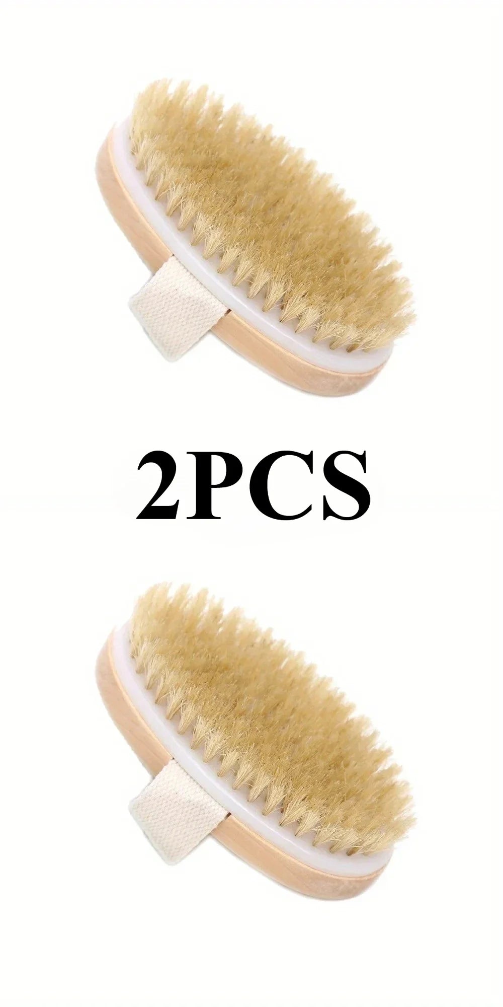 Natural Bristle Shower Brush | Gentle Exfoliating & Skin Renewal | Home Spa Massager | Perfect for Back Scrubbing & Body Care