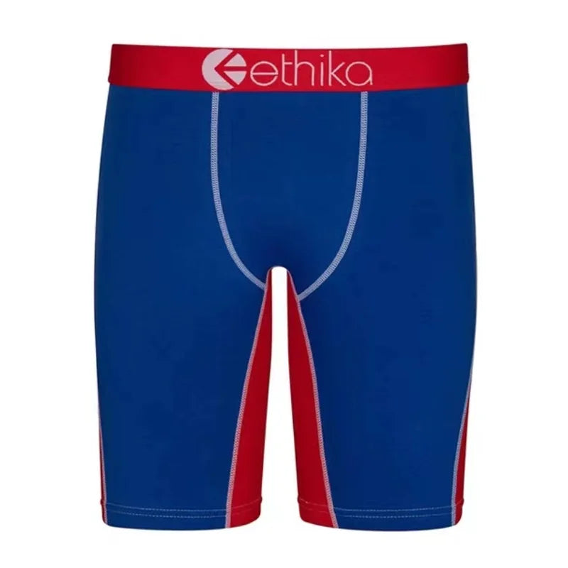 Men's 100% Cotton Long Leg Sport Boxer Shorts 1pc - Breathable Comfort Underwear for Boxing Training, Gym Workout