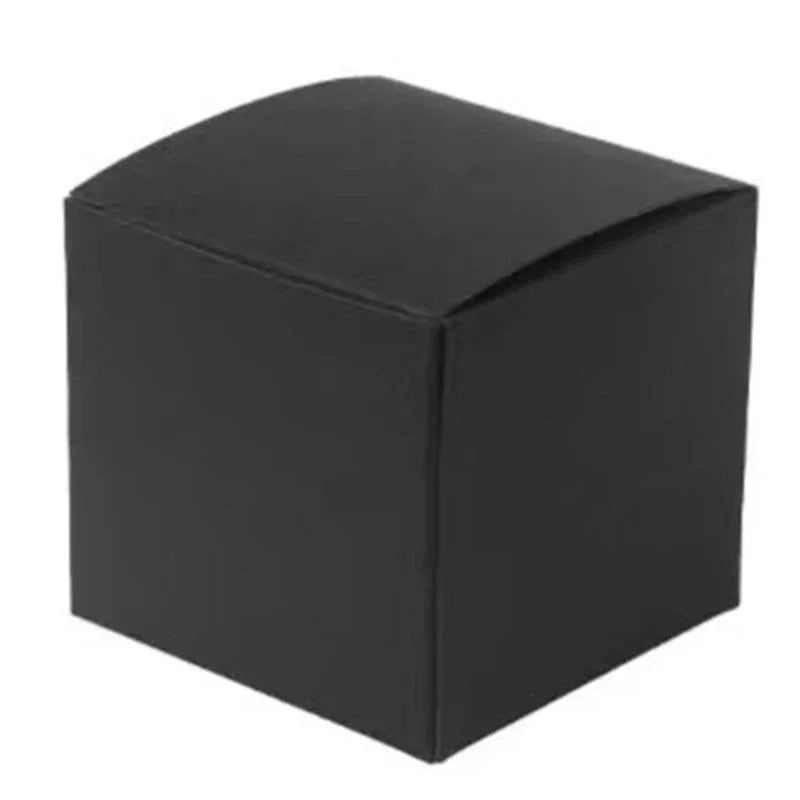 20/50/80Pcs Multi Size Square Kraft Gift Box Black White Brown Fold Packaging Gift Box Proposal Box For Bridal Birthday Party