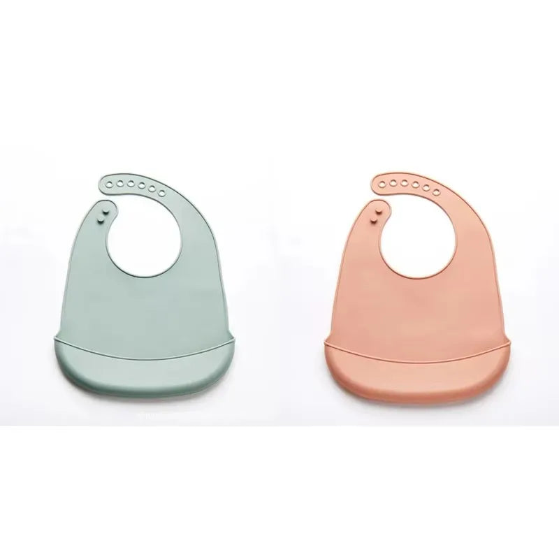 1-3pcs Baby Bib Adjustable Waterproof Bibs Babies Soft Edible Silicone Newborn Saliva Dripping Towel Drooling Scarf BPA Free
