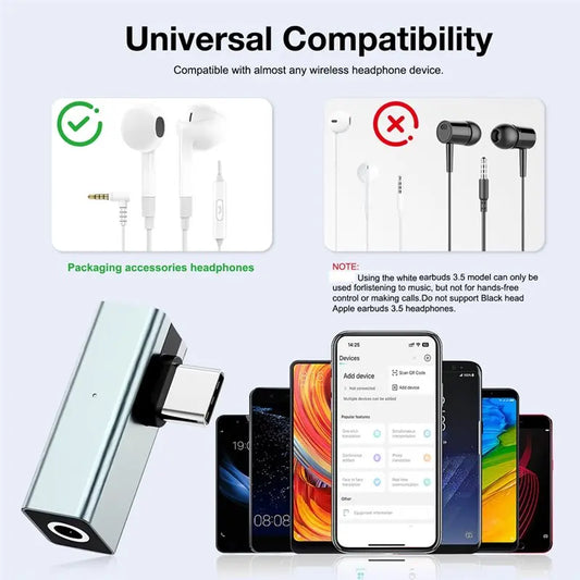Real Time Translation AI Translator 140 Languages Portable Type-C Adapter, Universal Headphone Support, One-Click Functiona