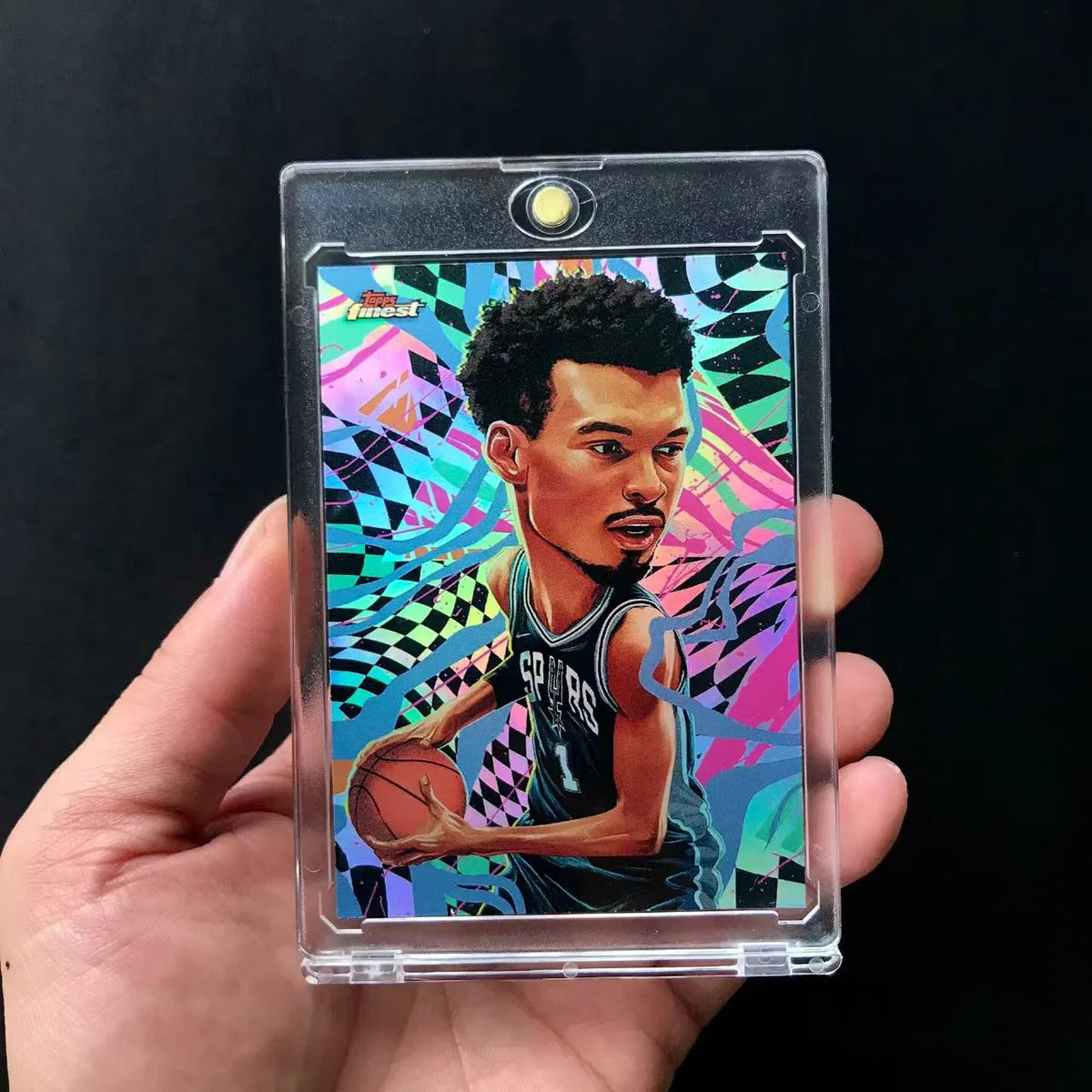 Topps 2026 Finest Big Head Comic Teka Warriors Curry Spurs Text Class SSP Original Reproduction Self-Made Card Refraction Gift