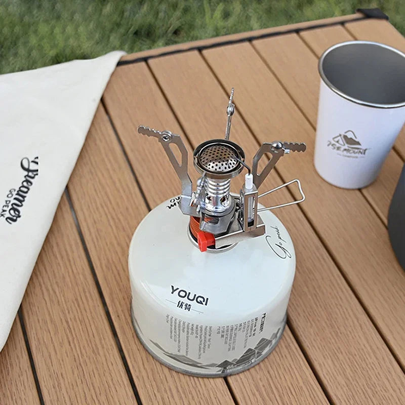 Gas Cooker Camping Accessories Portable Outdoor Camping Aluminum Alloy Ultra Light Picnic Cooking Camp Stove Survival Furnace