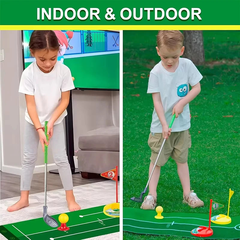 1 Set Golf Club Set Outdoor Sports Toys Sports Games Competitive Indoor Interactive Retractable Golf Club Set Toys
