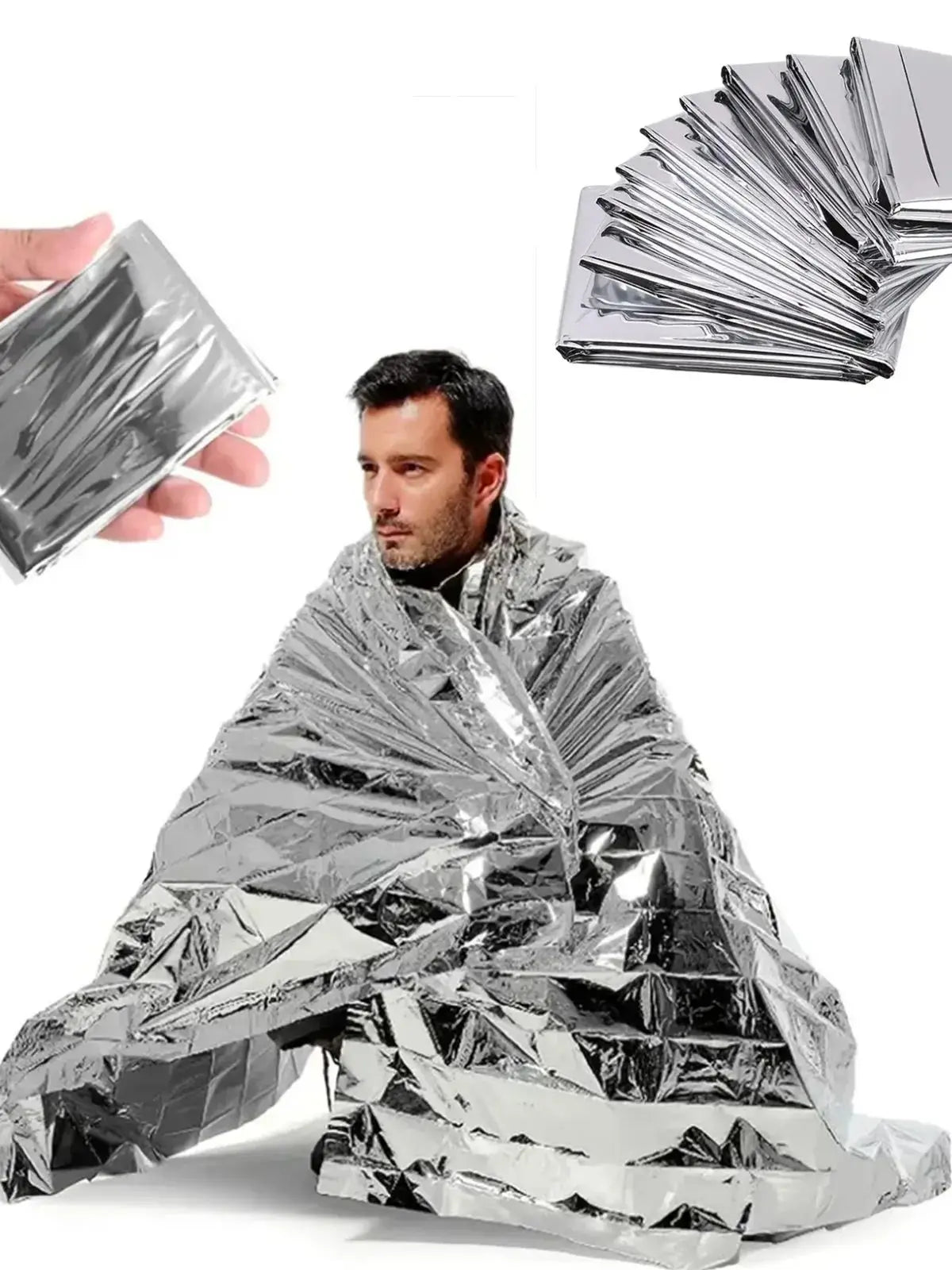 Camping, hiking, first aid blanket, hiking, anti heat equipment, portable aluminum film life blanket,