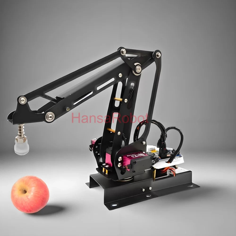 Cheap 3 DOF Metal Robotic Arm Mechanical Manipulator with Metal 25KG Digital Servos Arduino UNO Air Pump Suction Cup DIY Toys