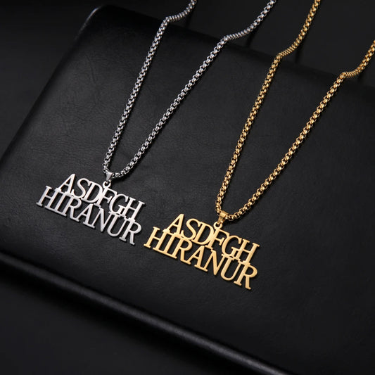 Men’s Personalized Name Necklace | Stainless-Steel Crown Pendant | Everyday Wear & Gifts