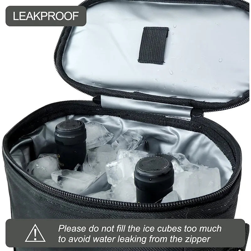 Wine Bottle Bag Soft Cooler Wine Bottle Insulated Bag for Wine Thermal Outdoor Bag for Travel Carrier Tote Wine Glass