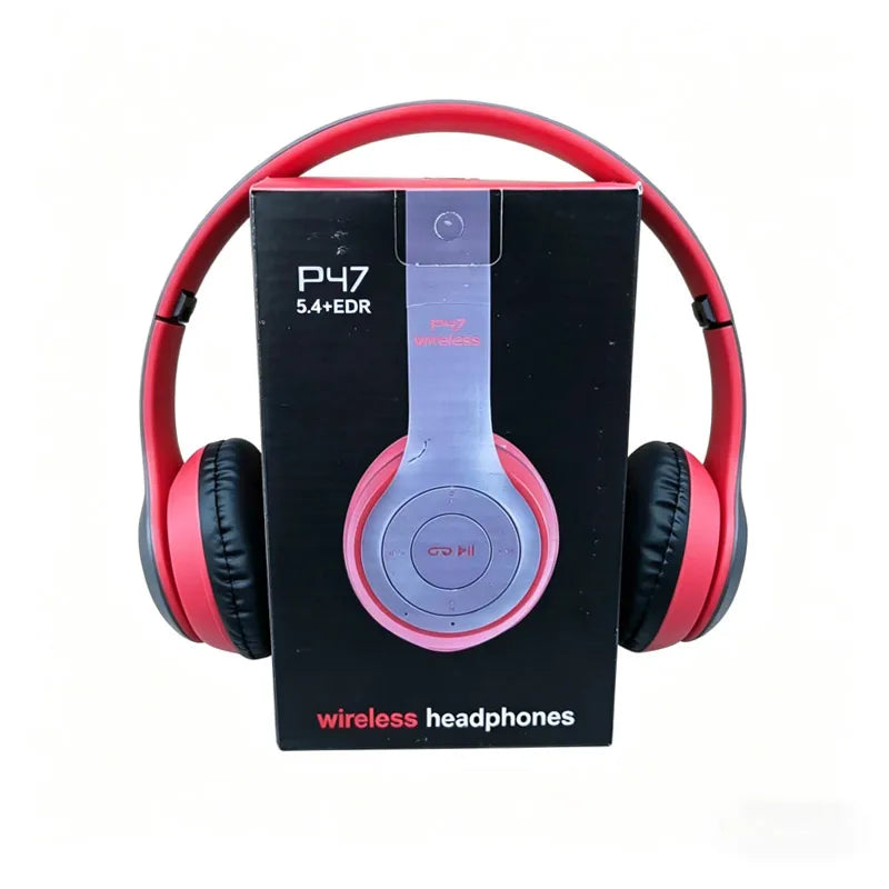 Wireless Headset Bluetooth 5.0 Foldable Sport Over Ear Headphones Stereo Bass Earphone for Running Gaming Phone Tablet
