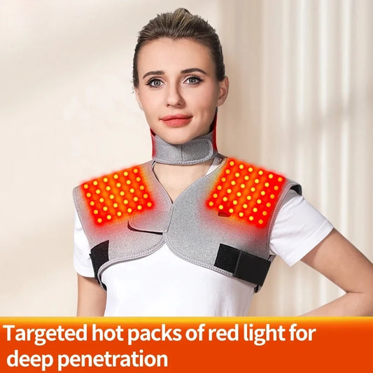 Red Light Heated Shawl Vest 3 Vibration Massage Neck Shoulder Back Body Warmer Neck Back Muscle Relaxation