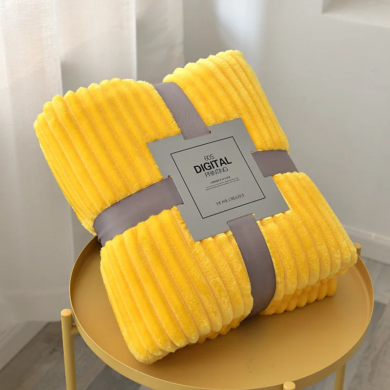 Soft Plaid Blankets Warm Coral Fleece Throw Blanket Sofa Cover Bedspread On The Bed For Adult Kid Pet Winter Warm Blankets