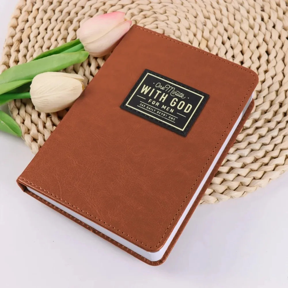 Vintage Brown Journal Notebook, Faux Leather Hardcover Daily Diary for Men & Women, 365 Days Personal Planner for Writing